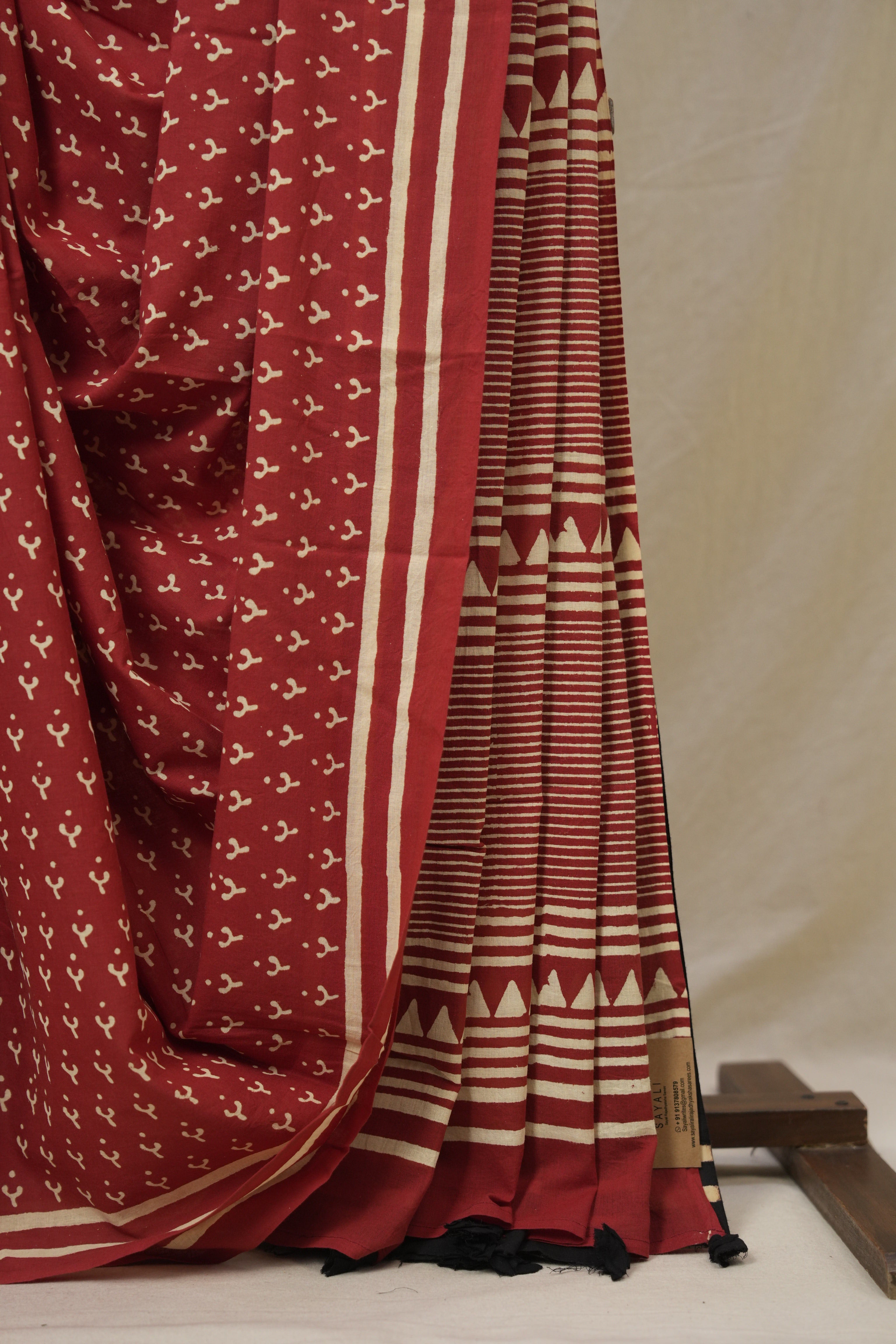 Maroon HBP Cotton Saree - SRMCS3278