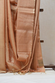 Peach Maheshwari Tissue Saree - SRPMTS556