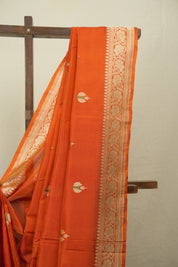 Orange Banarasi Silk Saree - SROBSS971