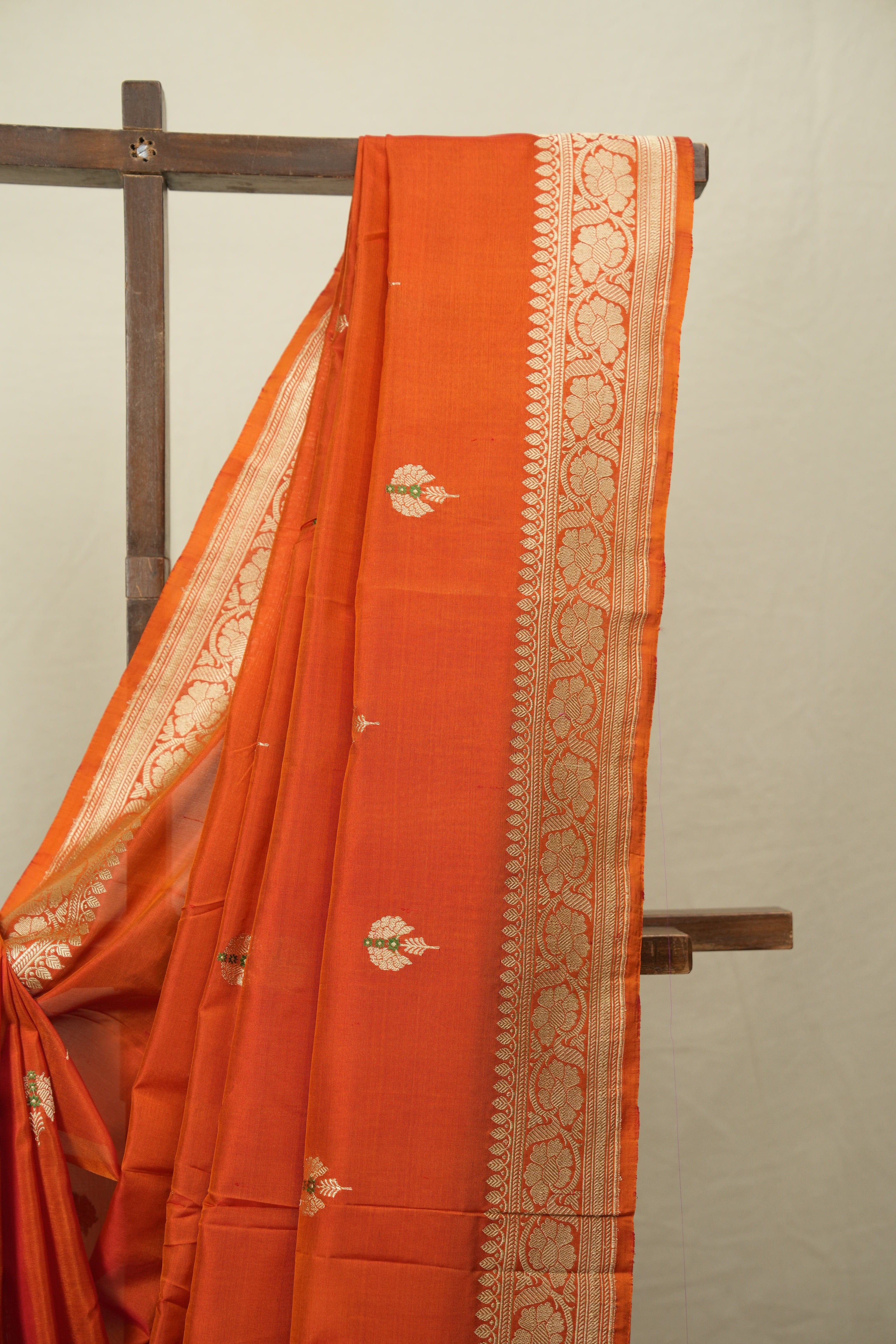 Orange Banarasi Silk Saree - SROBSS971