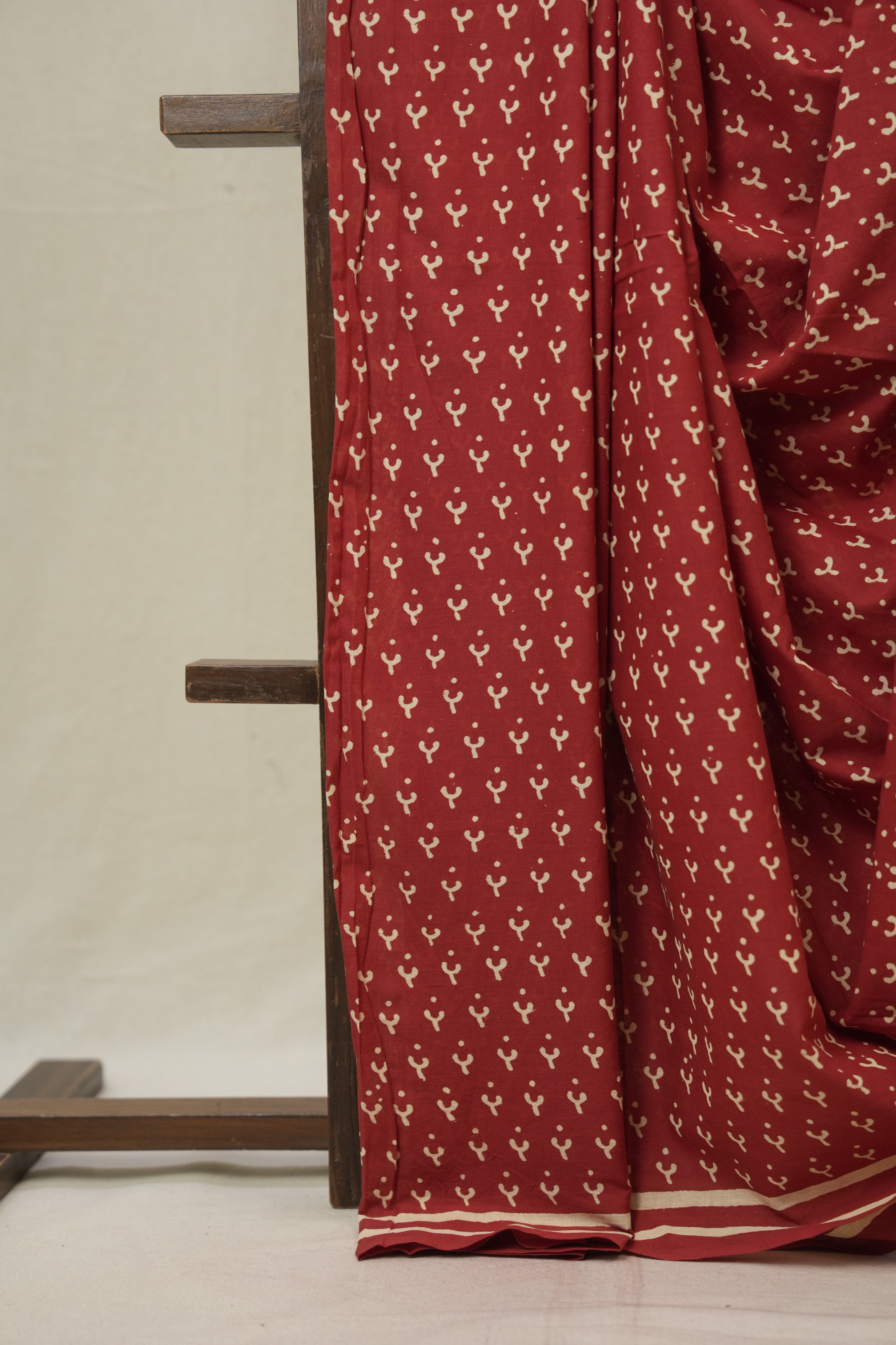 Maroon HBP Cotton Saree - SRMCS3278