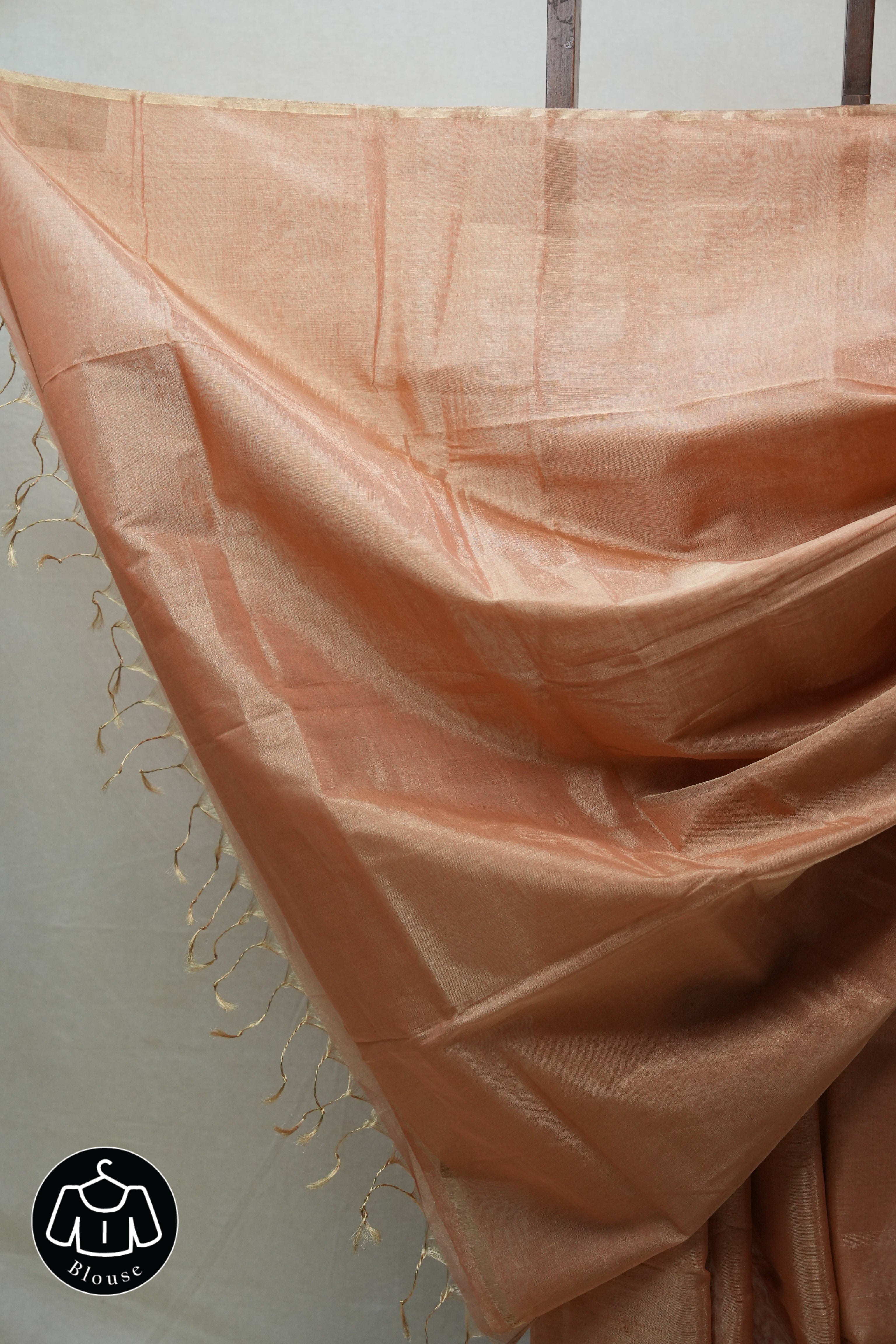 Peach Maheshwari Tissue Saree - SRPMTS556