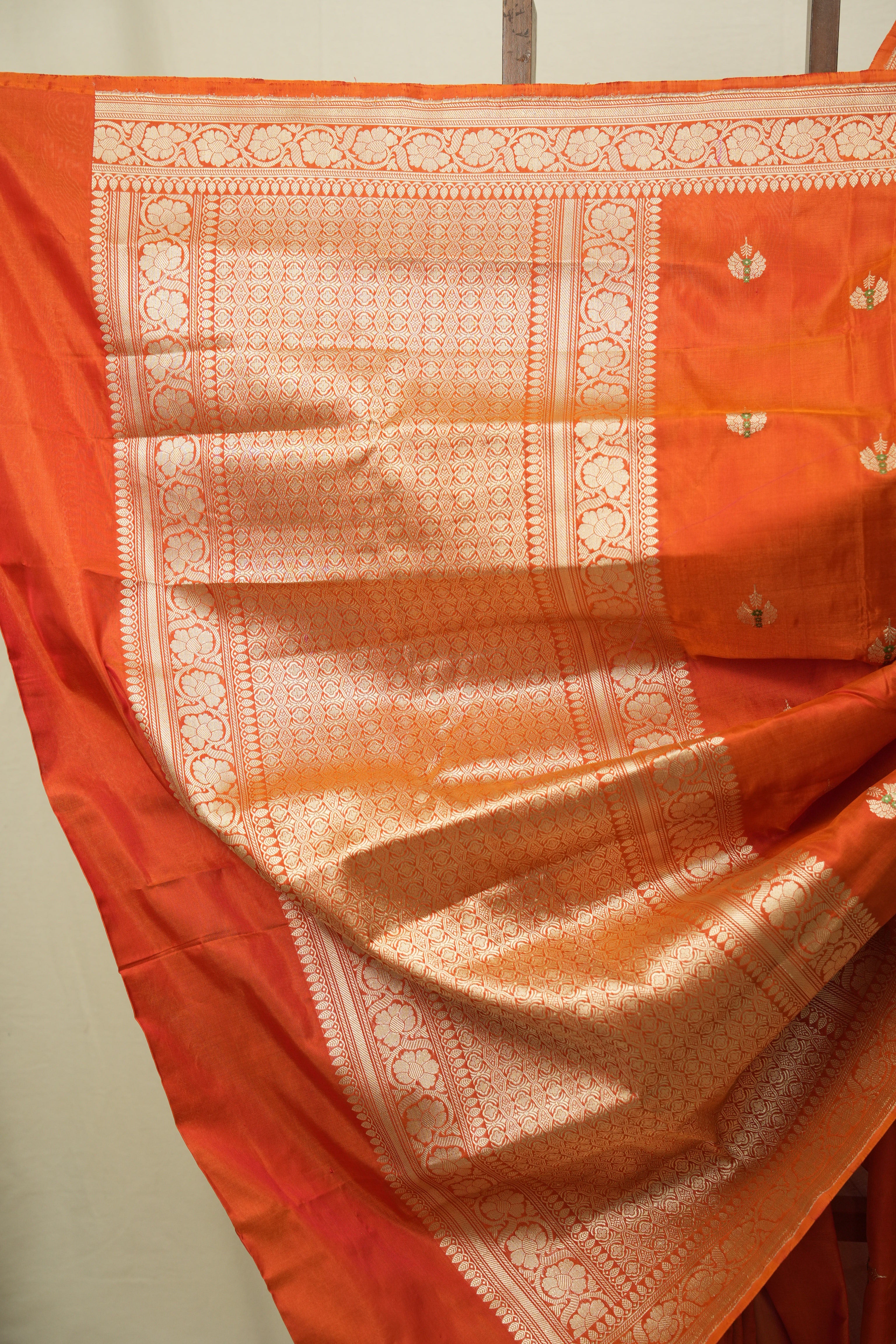 Orange Banarasi Silk Saree - SROBSS971
