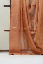 Golden Orange Tissue Tussar Silk Saree - SRGOTTSS359
