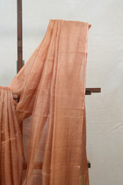 Golden Orange Tissue Tussar Silk Saree - SRGOTTSS359