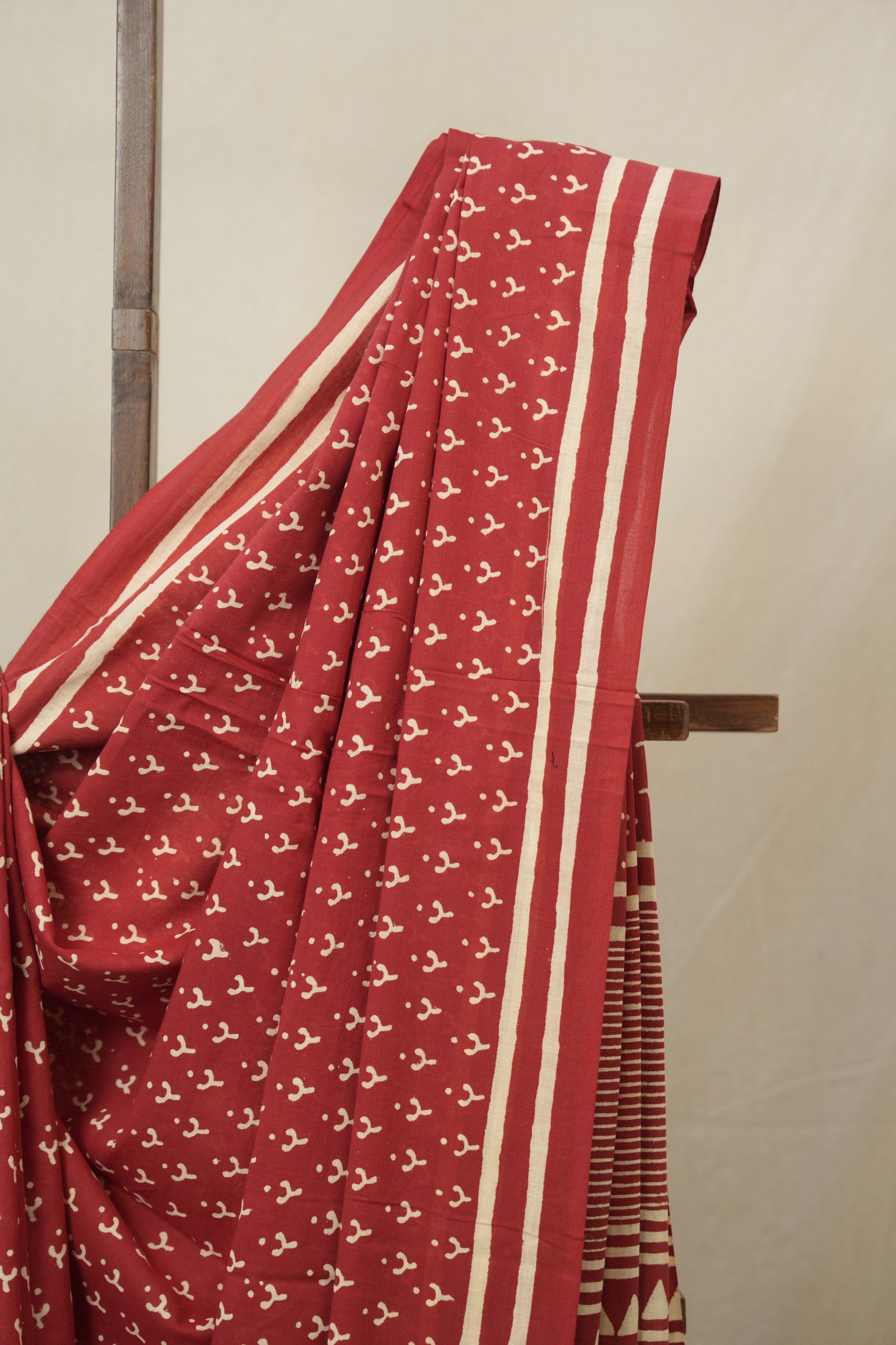 Maroon HBP Cotton Saree - SRMCS3278