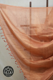 Golden Orange Tissue Tussar Silk Saree - SRGOTTSS359