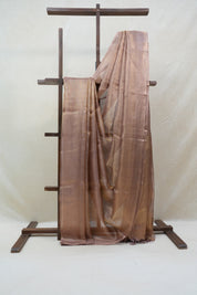 Golden Purple Tissue Tussar Silk Saree - SRGPTTSS361