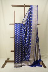 Navy Blue Banarasi Silk Saree - SRNBBSS958