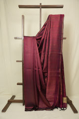 Magenta Raw Silk Saree - SRMRSS1025