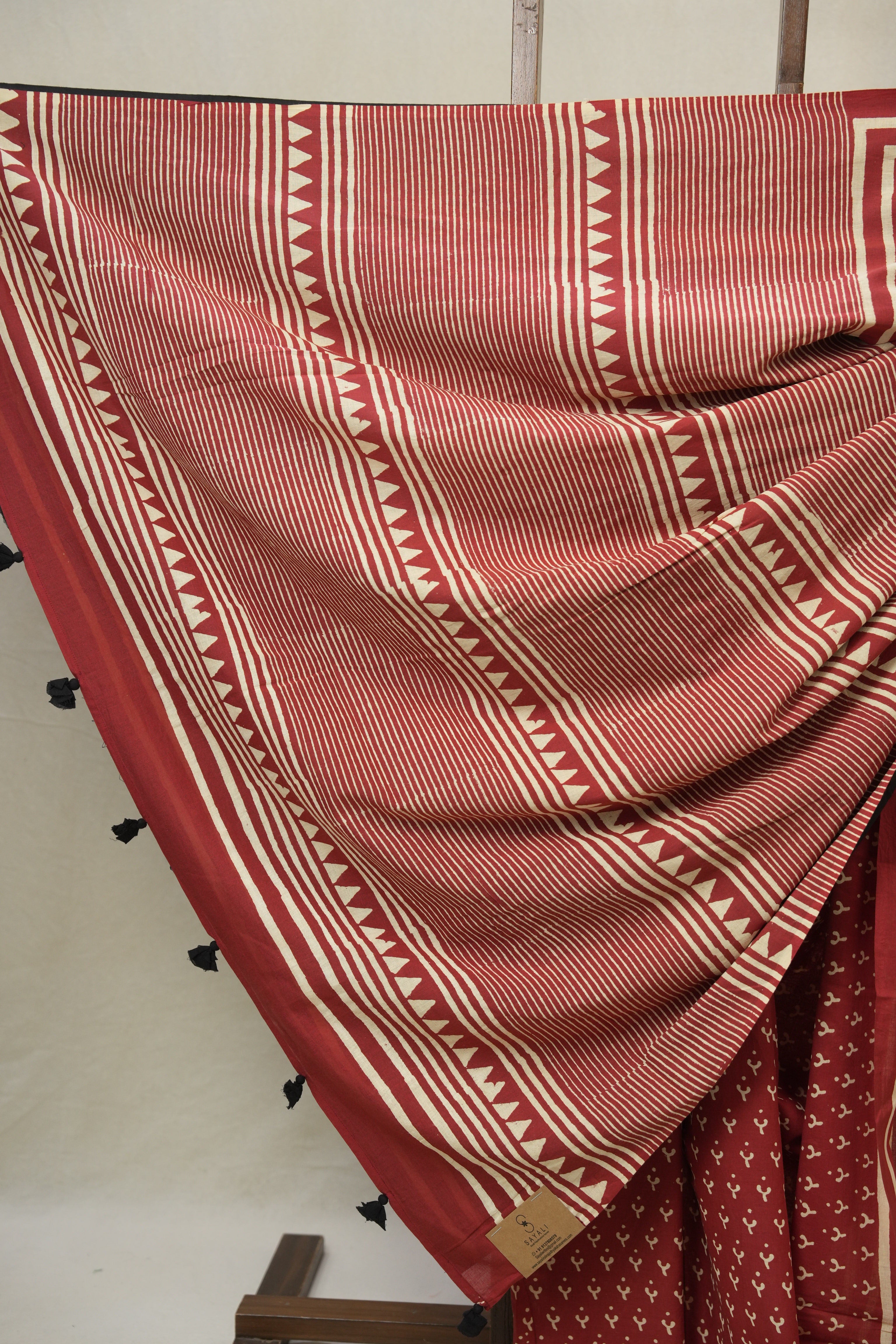 Maroon HBP Cotton Saree - SRMCS3278