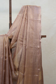 Golden Purple Tissue Tussar Silk Saree - SRGPTTSS361