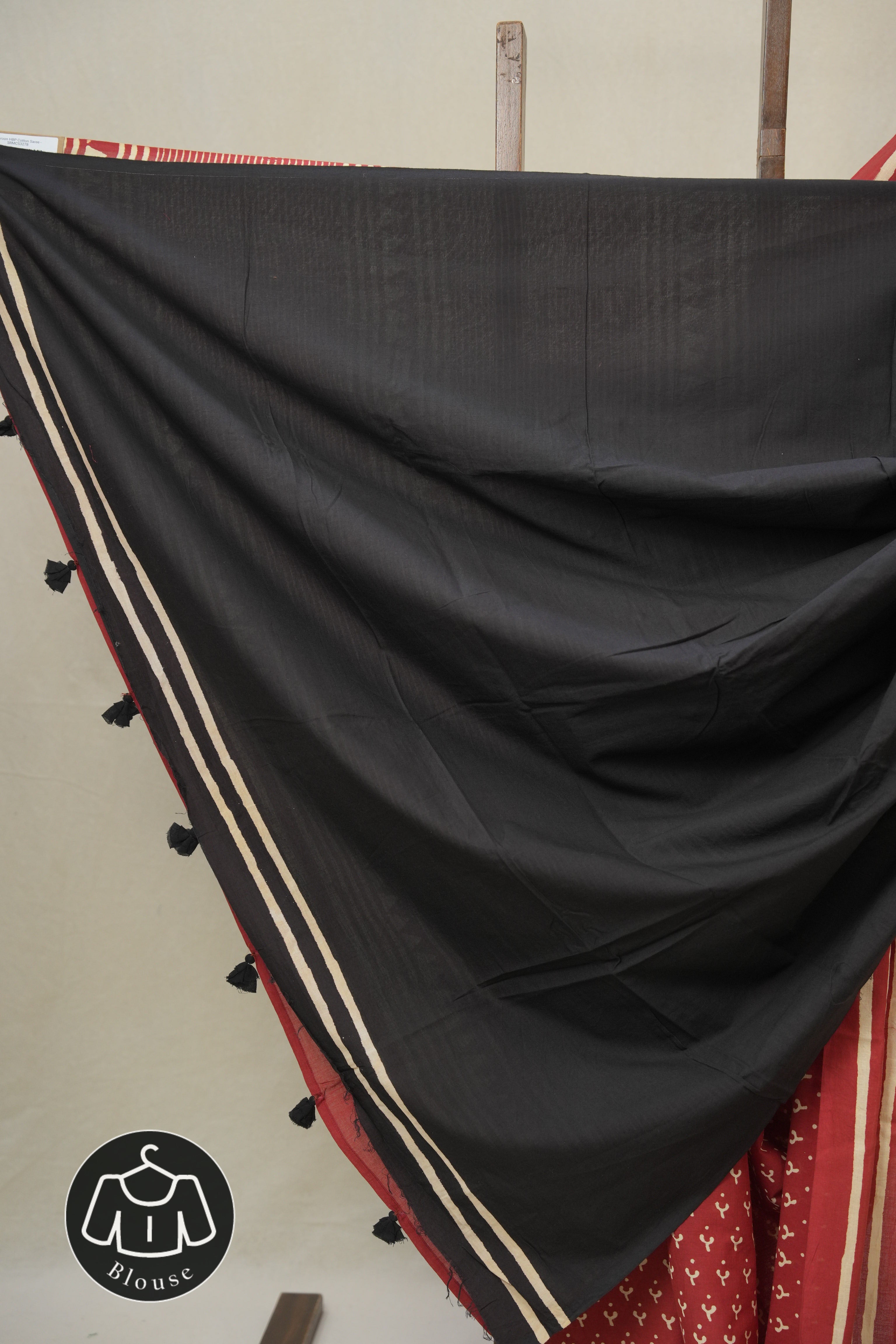 Maroon HBP Cotton Saree - SRMCS3278