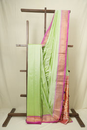 Mint Green Silk Paithani Saree - SRMGSPS795