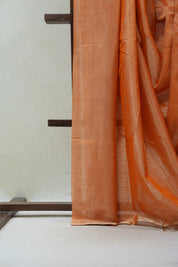Orange Maheshwari Tissue Saree - SROMTS558
