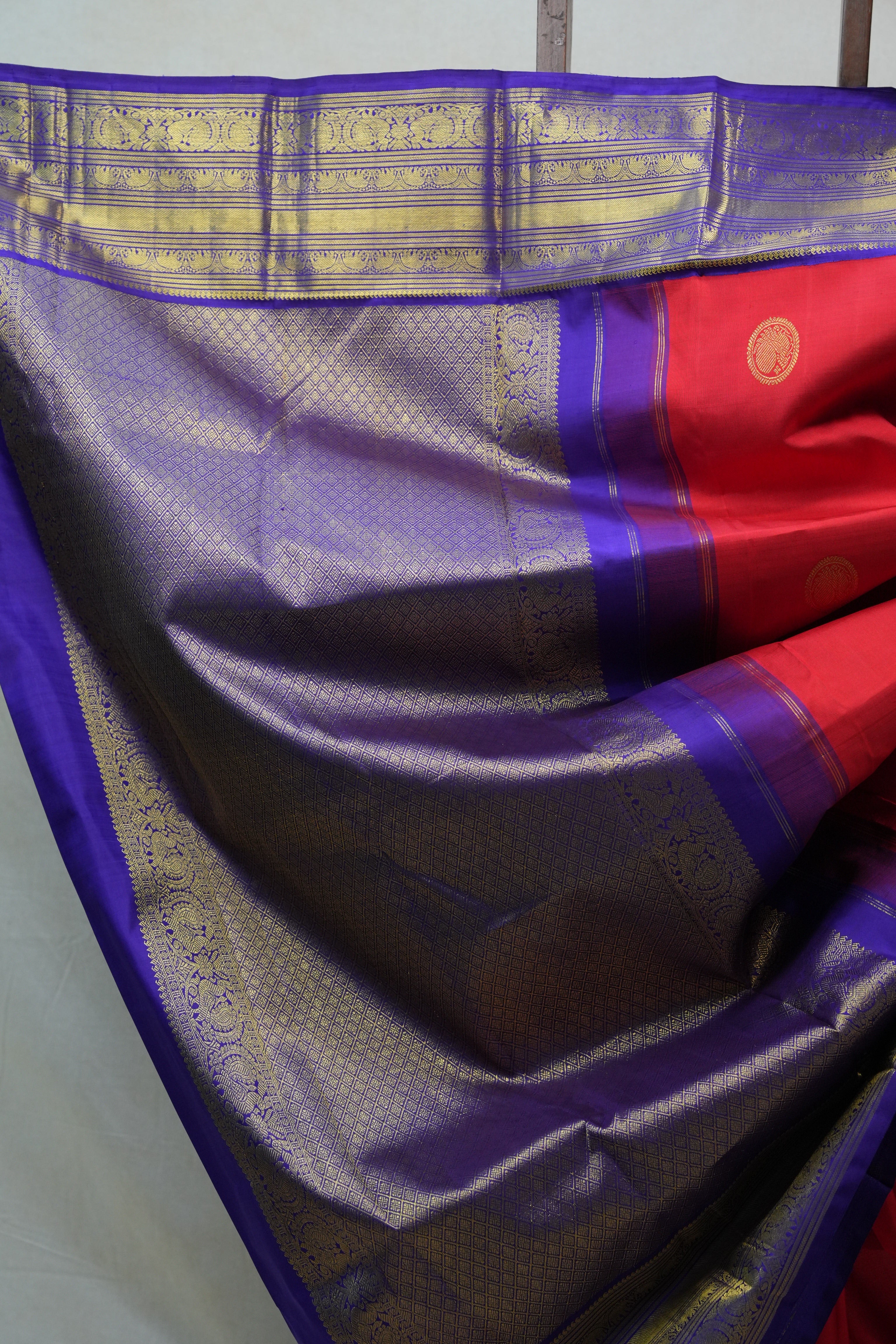 Red Kanjeevaram Silk Saree - SRRKSS903