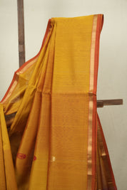 Dual Tone Mustard Maheshwari Saree - SRDTMMS1317