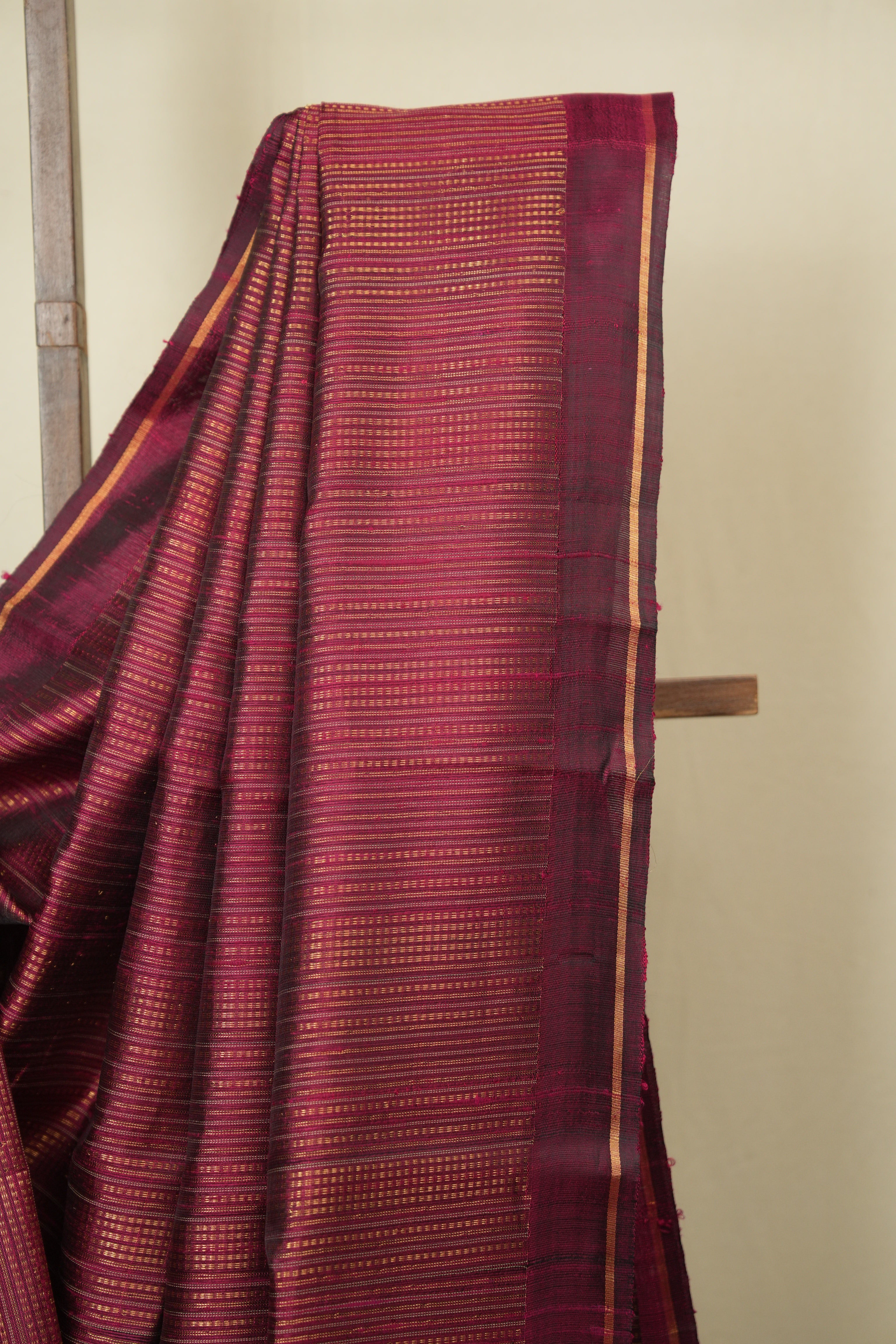 Magenta Raw Silk Saree - SRMRSS1025