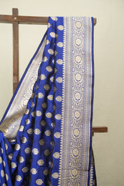Navy Blue Banarasi Silk Saree - SRNBBSS958