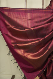 Magenta Raw Silk Saree - SRMRSS1025
