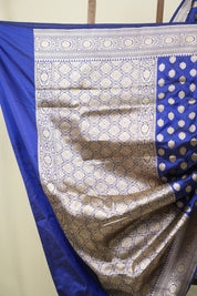 Navy Blue Banarasi Silk Saree - SRNBBSS958