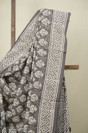 Grey HBP Cotton Saree - SRGCS3642