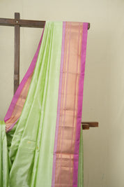 Mint Green Silk Paithani Saree - SRMGSPS795