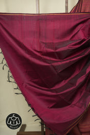 Magenta Raw Silk Saree - SRMRSS1025