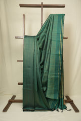 Dark Green Raw Silk Saree - SRDGRSS1026