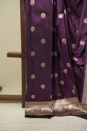 Purple Banarasi Silk Saree - SRPBSS959