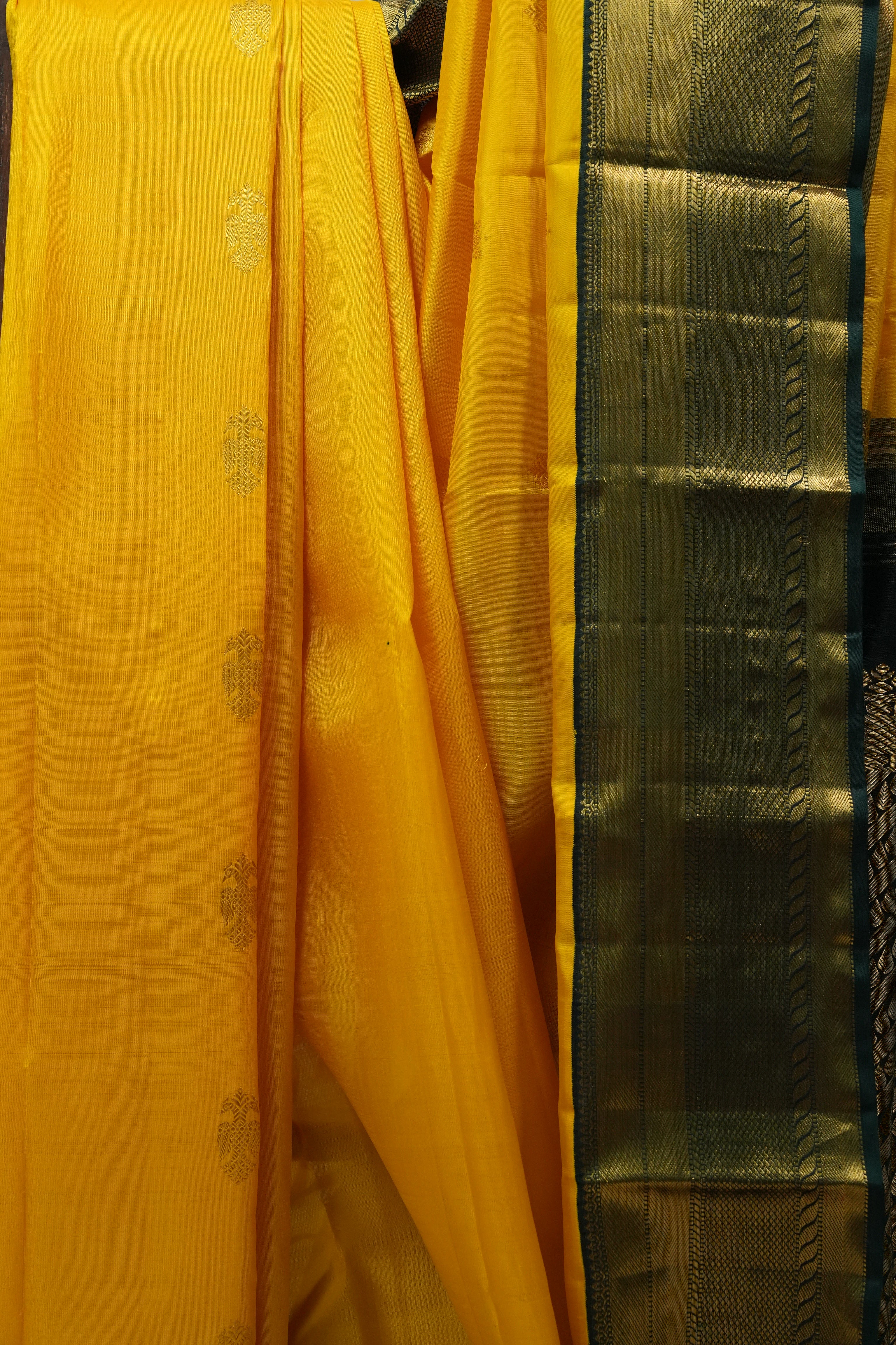Yellow Kanjeevaram Silk Saree - SRYKSS904