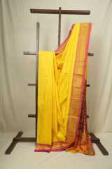 Yellow Silk Paithani Saree - SRYSPS792