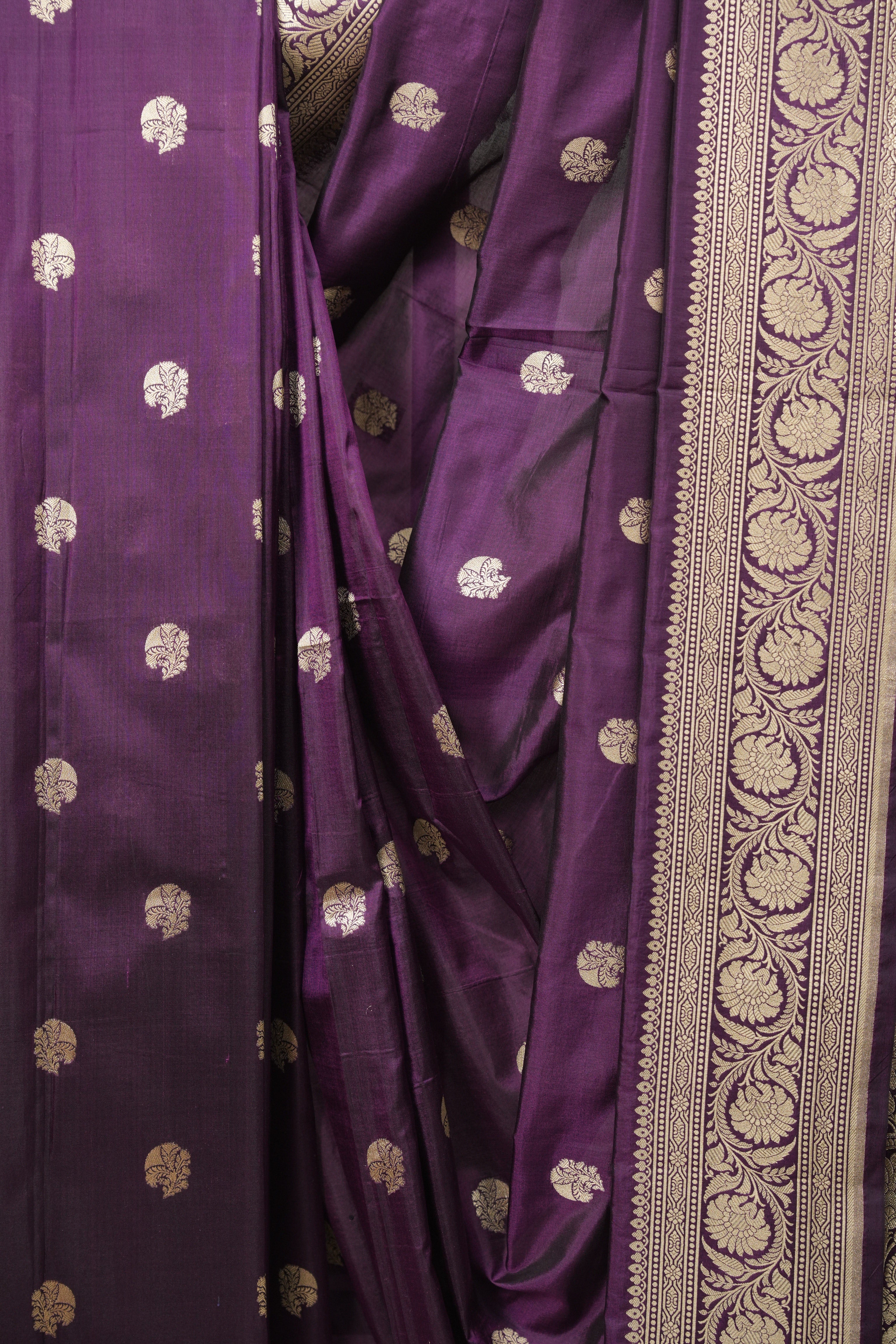 Purple Banarasi Silk Saree - SRPBSS959