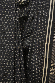 Black HBP Cotton Saree- SRBCS3270