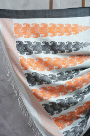 Off-White Bengal Cotton Jamdani Saree-SROWBCJS177