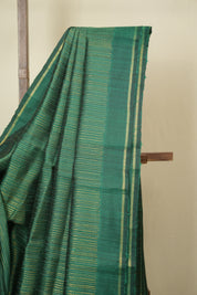 Dark Green Raw Silk Saree - SRDGRSS1026