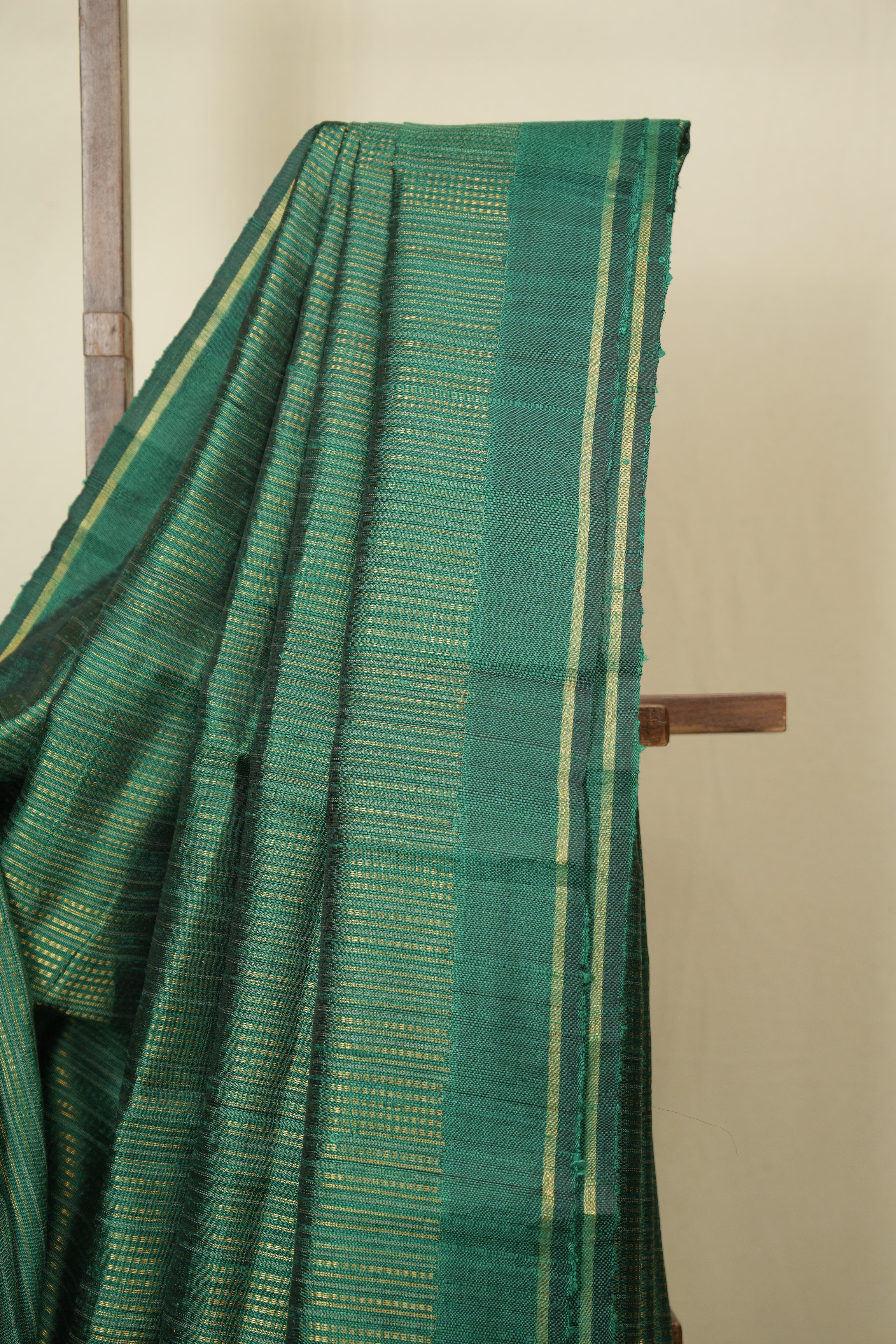 Dark Green Raw Silk Saree - SRDGRSS1026