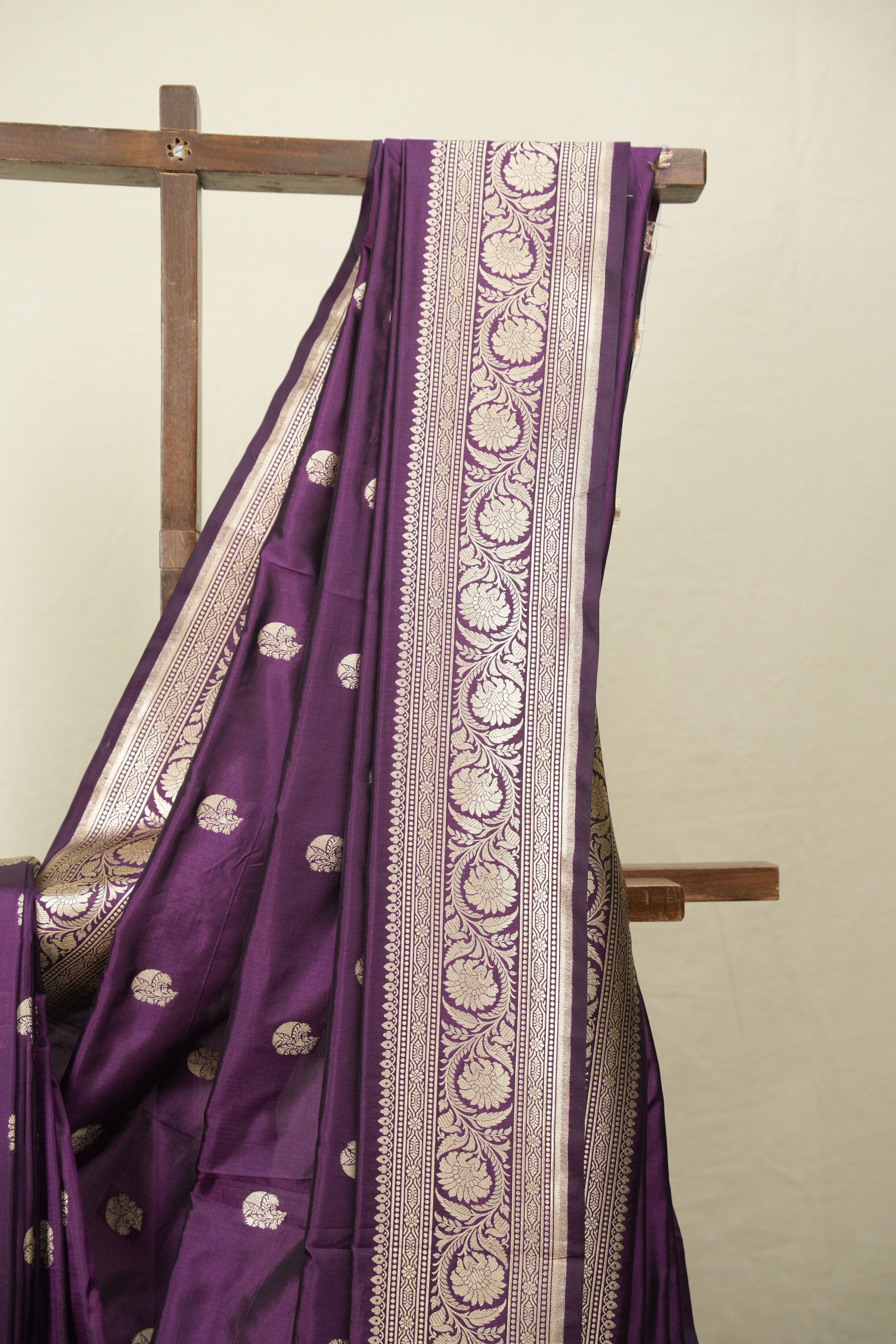 Purple Banarasi Silk Saree - SRPBSS959