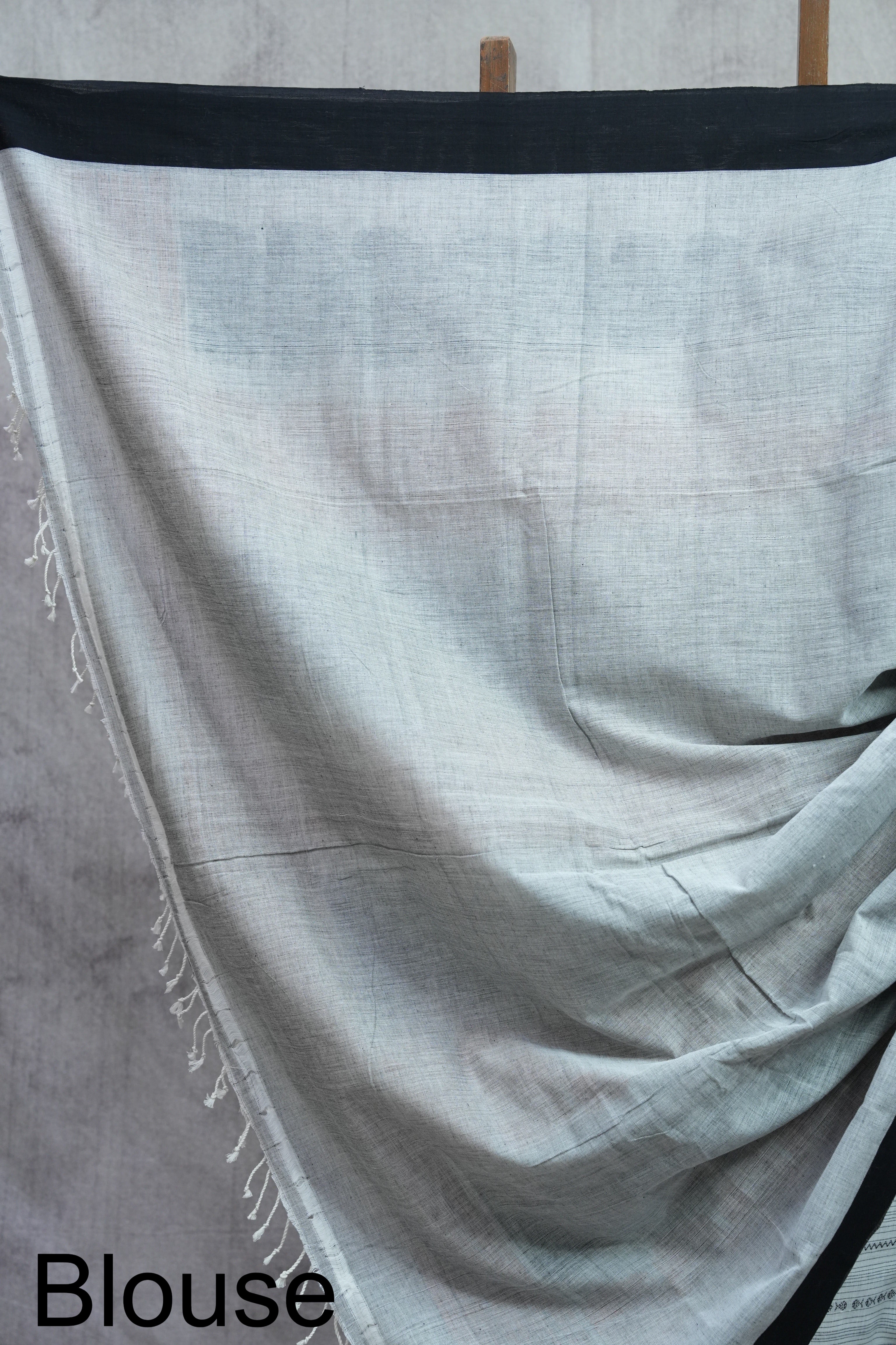 Off-White Bengal Cotton Jamdani Saree-SROWBCJS177