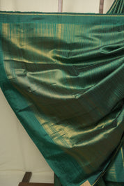 Dark Green Raw Silk Saree - SRDGRSS1026