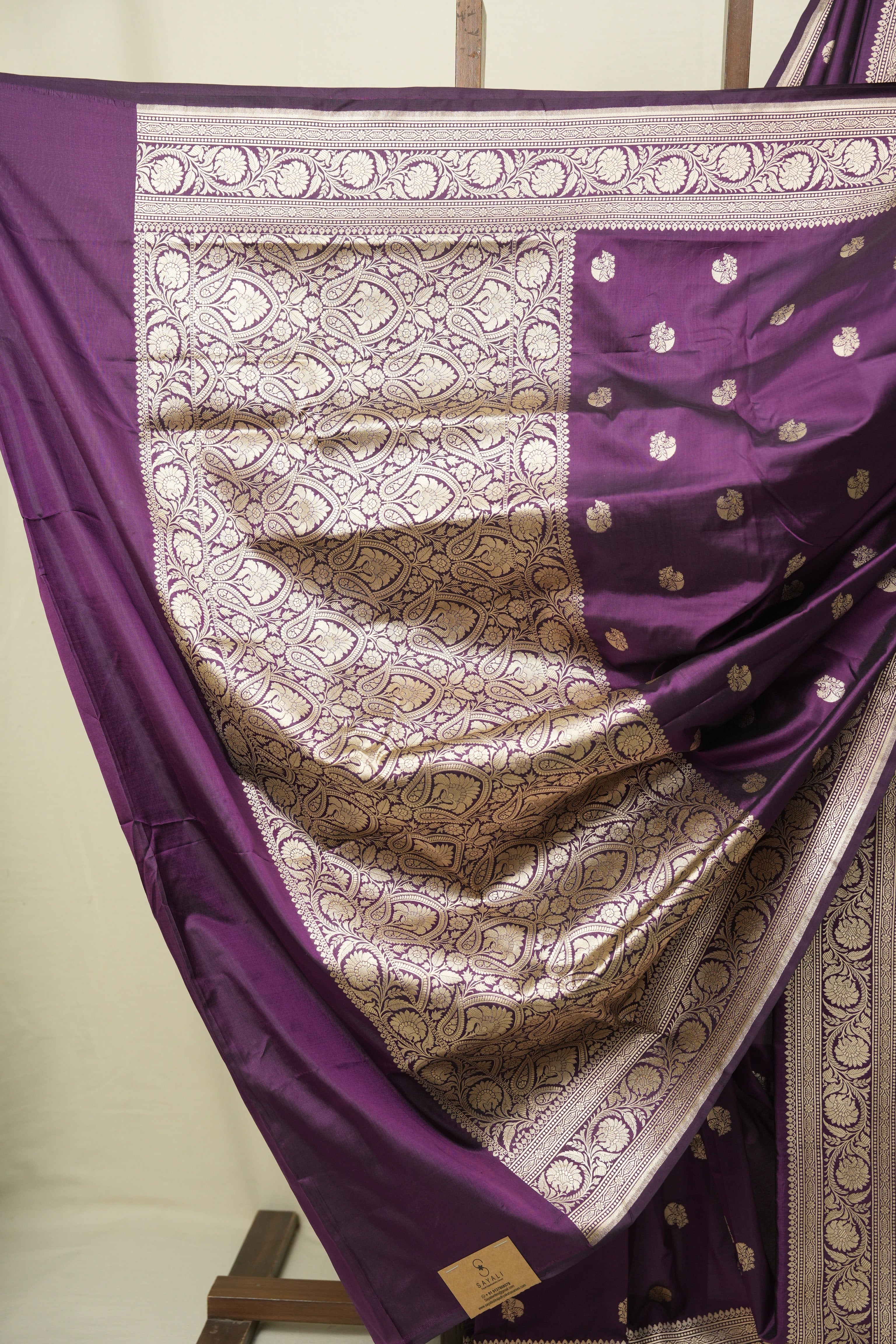 Purple Banarasi Silk Saree - SRPBSS959