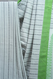White Bengal Cotton Jamdani Saree-SRWBCJS171