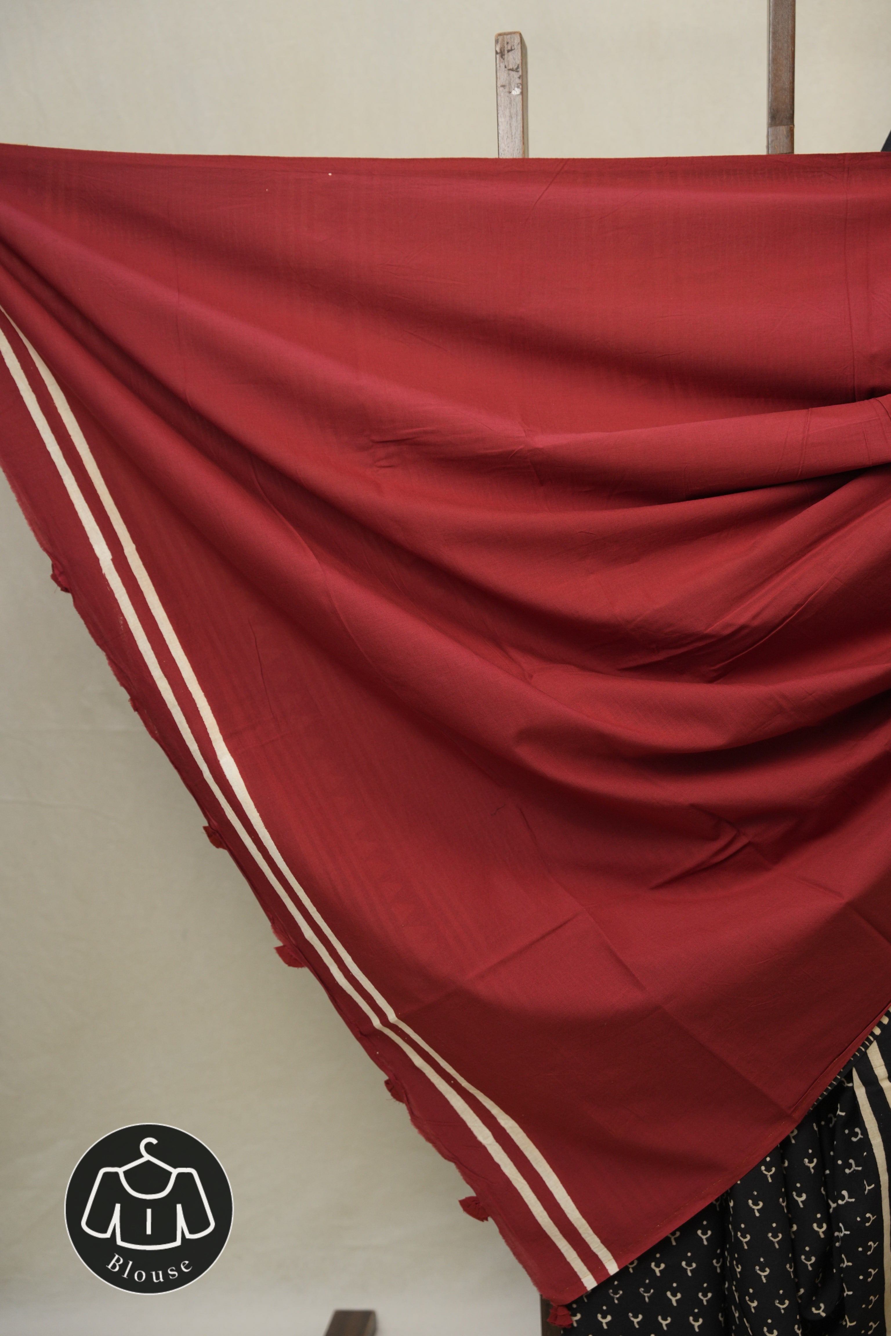 Black HBP Cotton Saree- SRBCS3270
