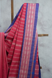 Red Bengal Cotton Jamdani Saree-SRRBCJS173