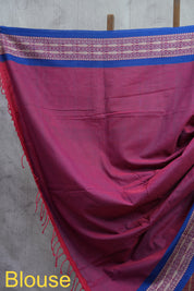Red Bengal Cotton Jamdani Saree-SRRBCJS173
