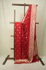 Red Banarasi Silk Saree - SRRBSS960