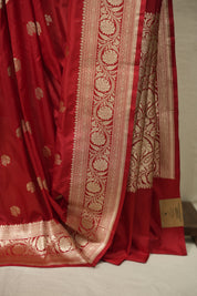 Red Banarasi Silk Saree - SRRBSS960