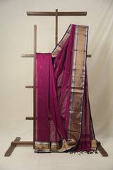 Magenta Maheshwari Saree - SRMMS793