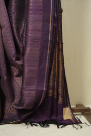 Deep Purple Raw Silk Saree - SRDPRSS1029