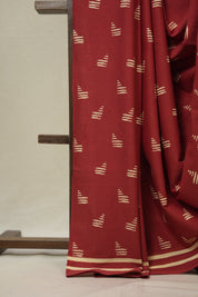 Maroon HBP Cotton Saree - SRMCS3282